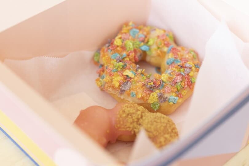 Dot and Dough donut with cereal treats on top - 810x540