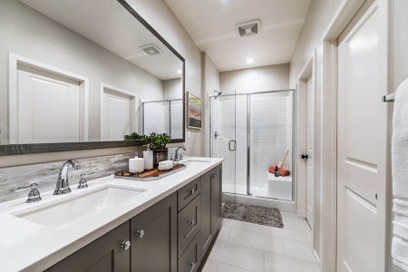 Townhomes In Ontario Ranch Ca Solstice At New Haven Residence 2 Master Bath